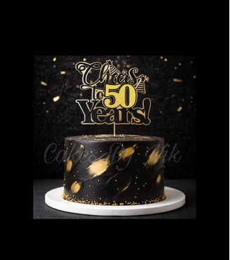 Cheers to 50 years Theme Cake
